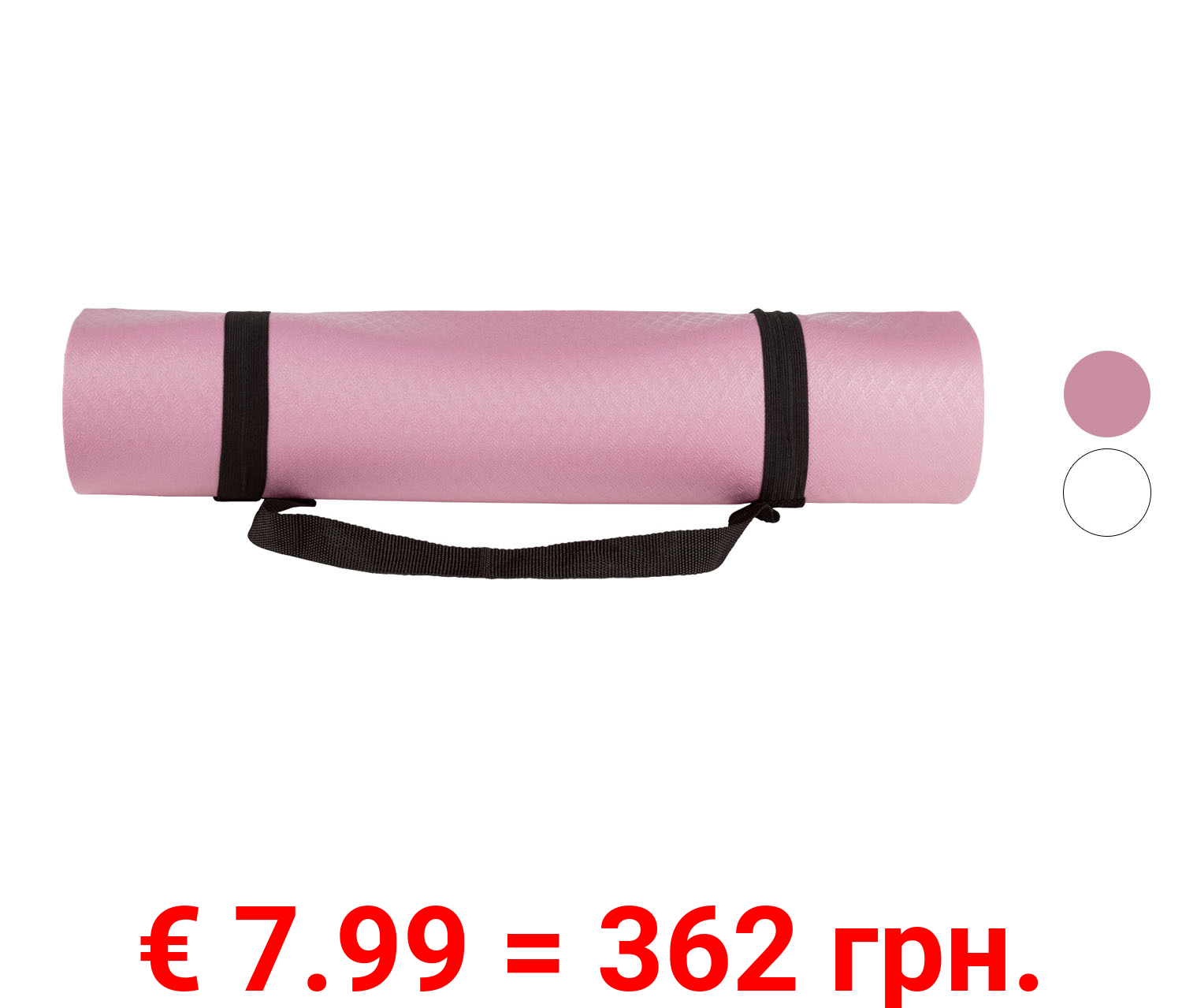 CRIVIT Yogamatte 180 x 60 cm, mit Tragegurt