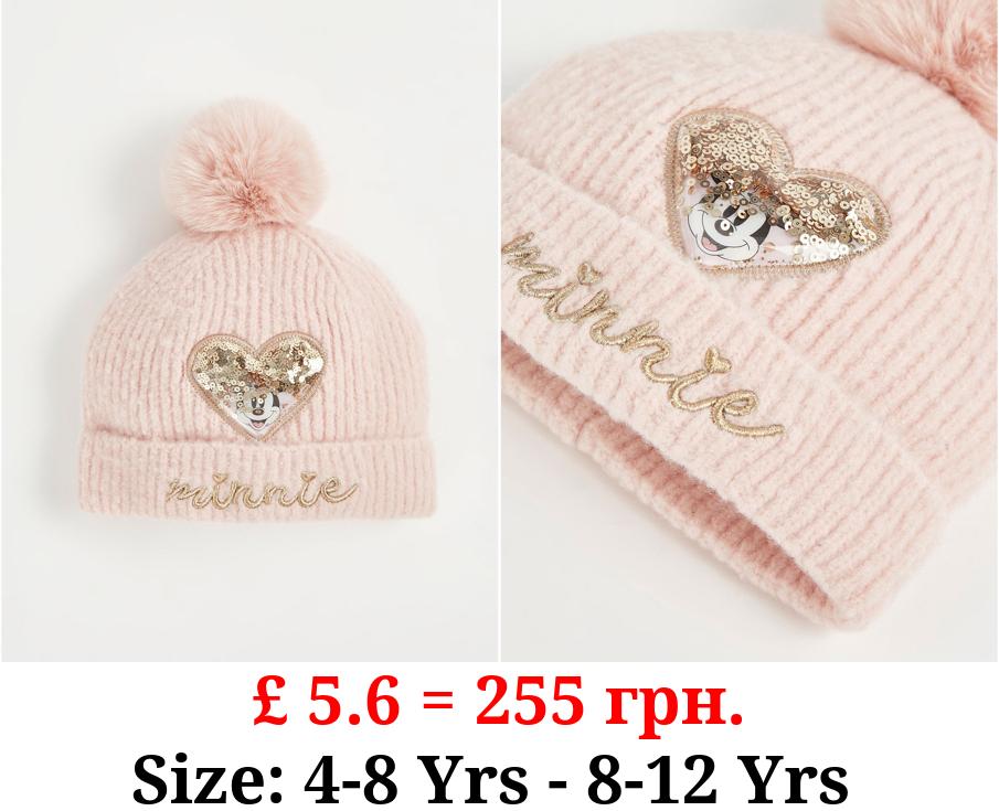 Disney Minnie Mouse Pink Bobble Hat