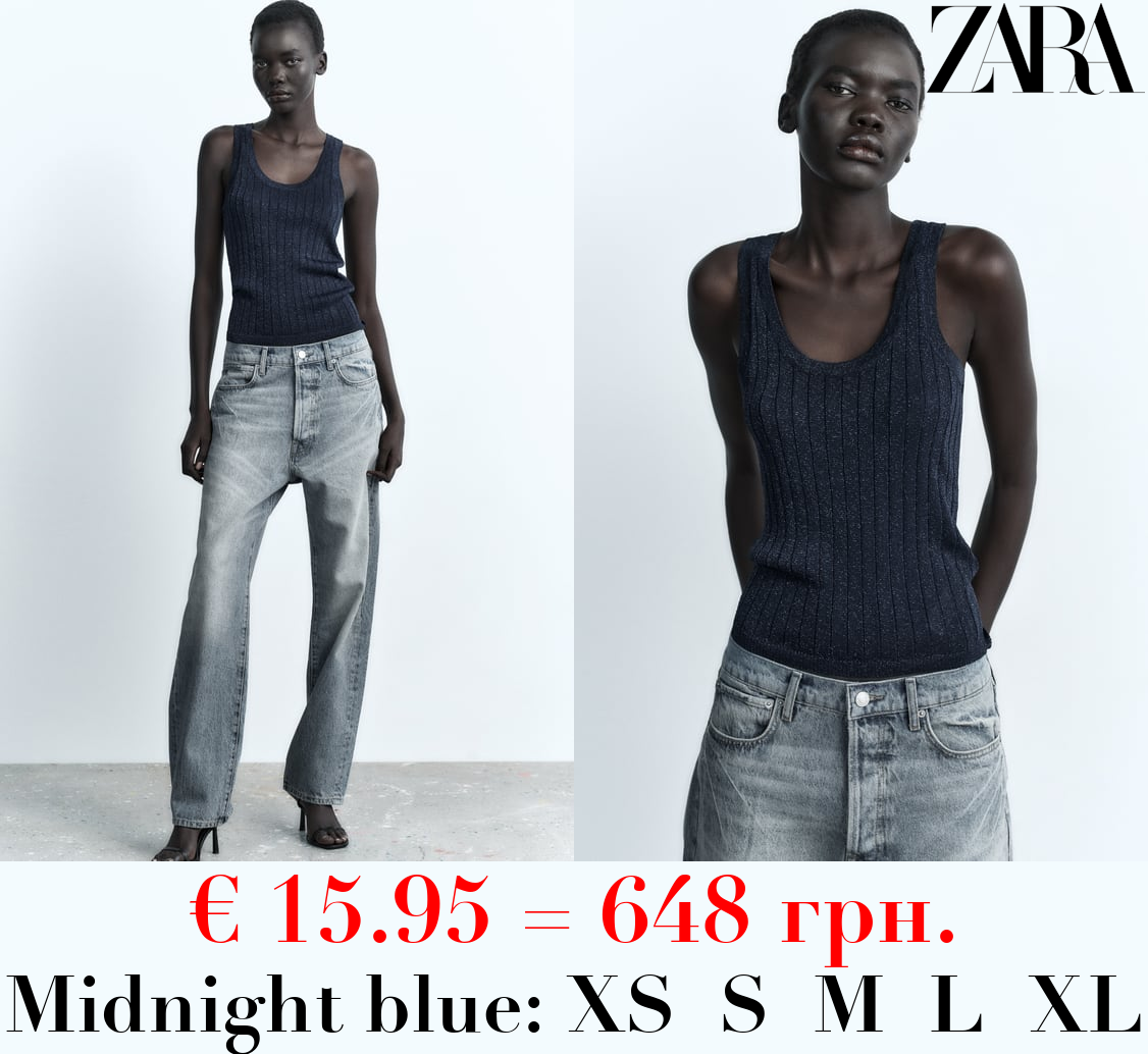 METALLIC THREAD KNIT TOP