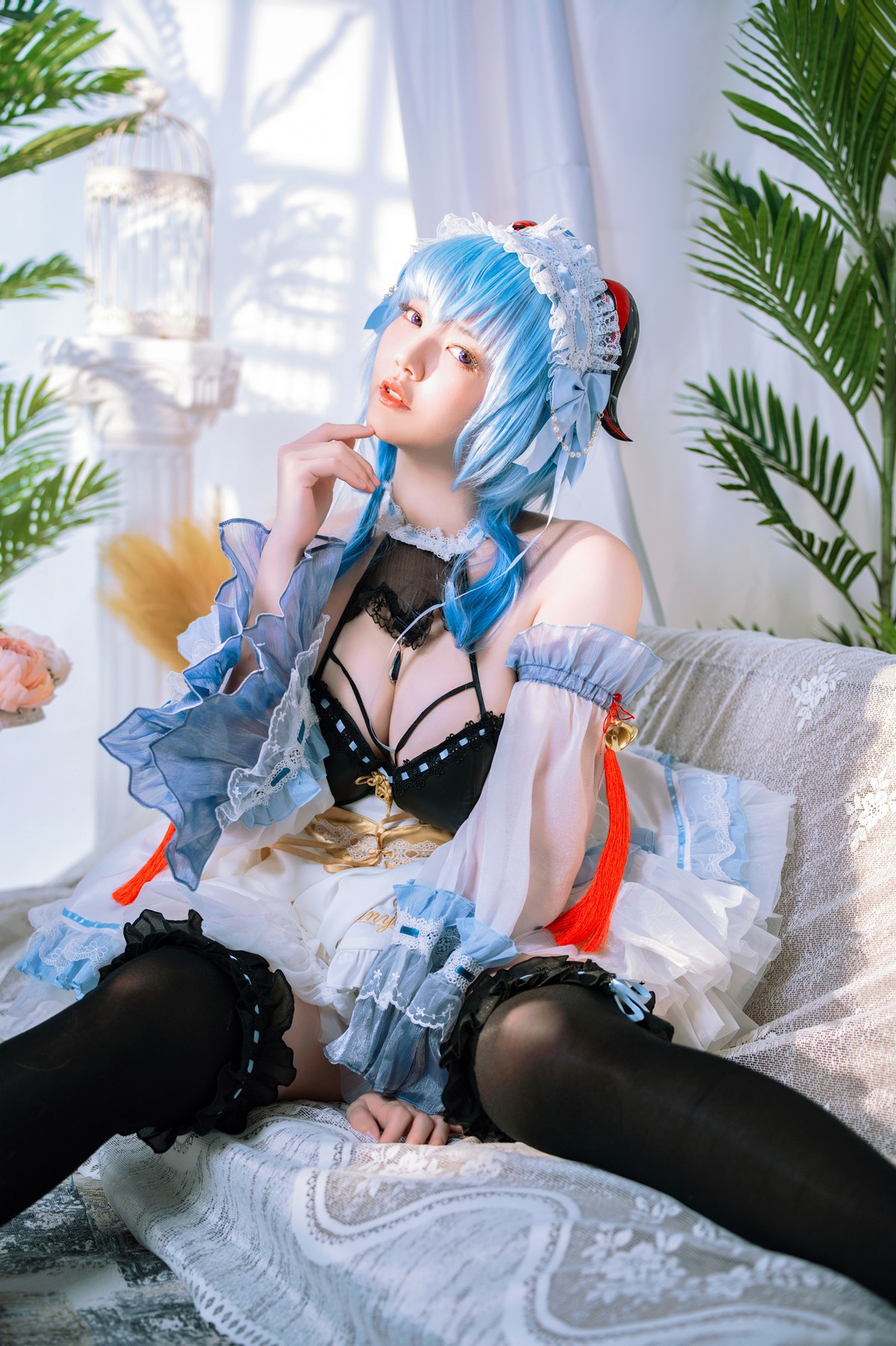 Cosplay Ying Tze 甘雨 Ganyu Maid 6
