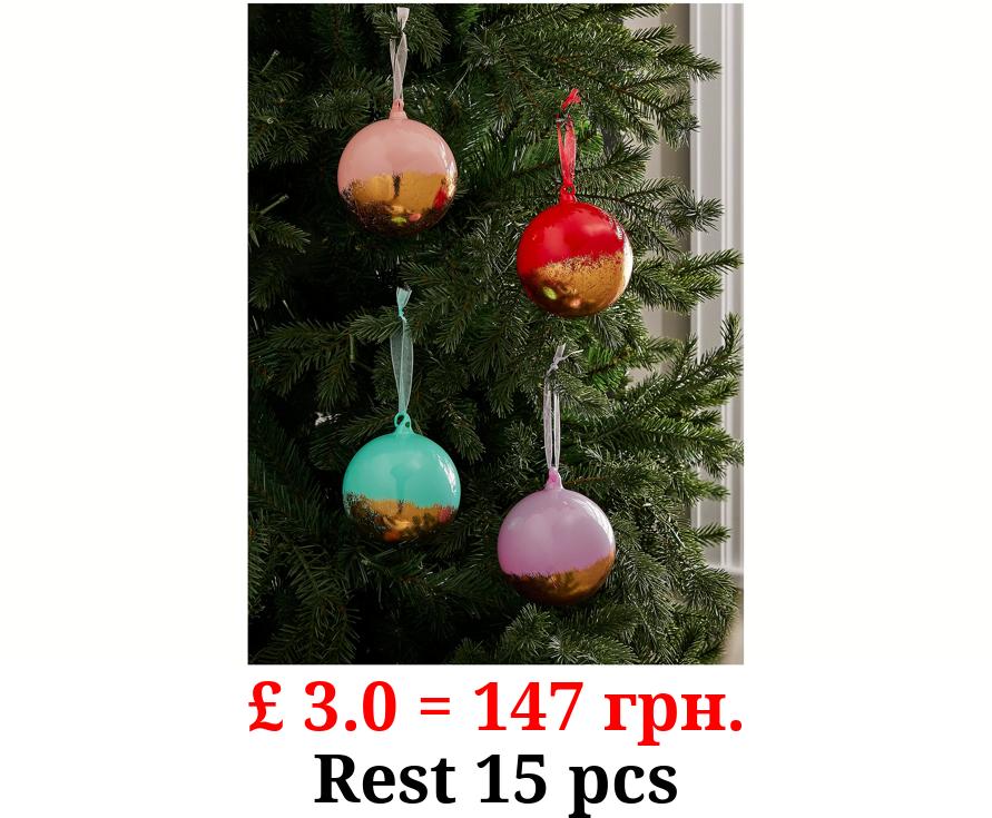Glass Extra Large Christmas Bauble - Pack of 4