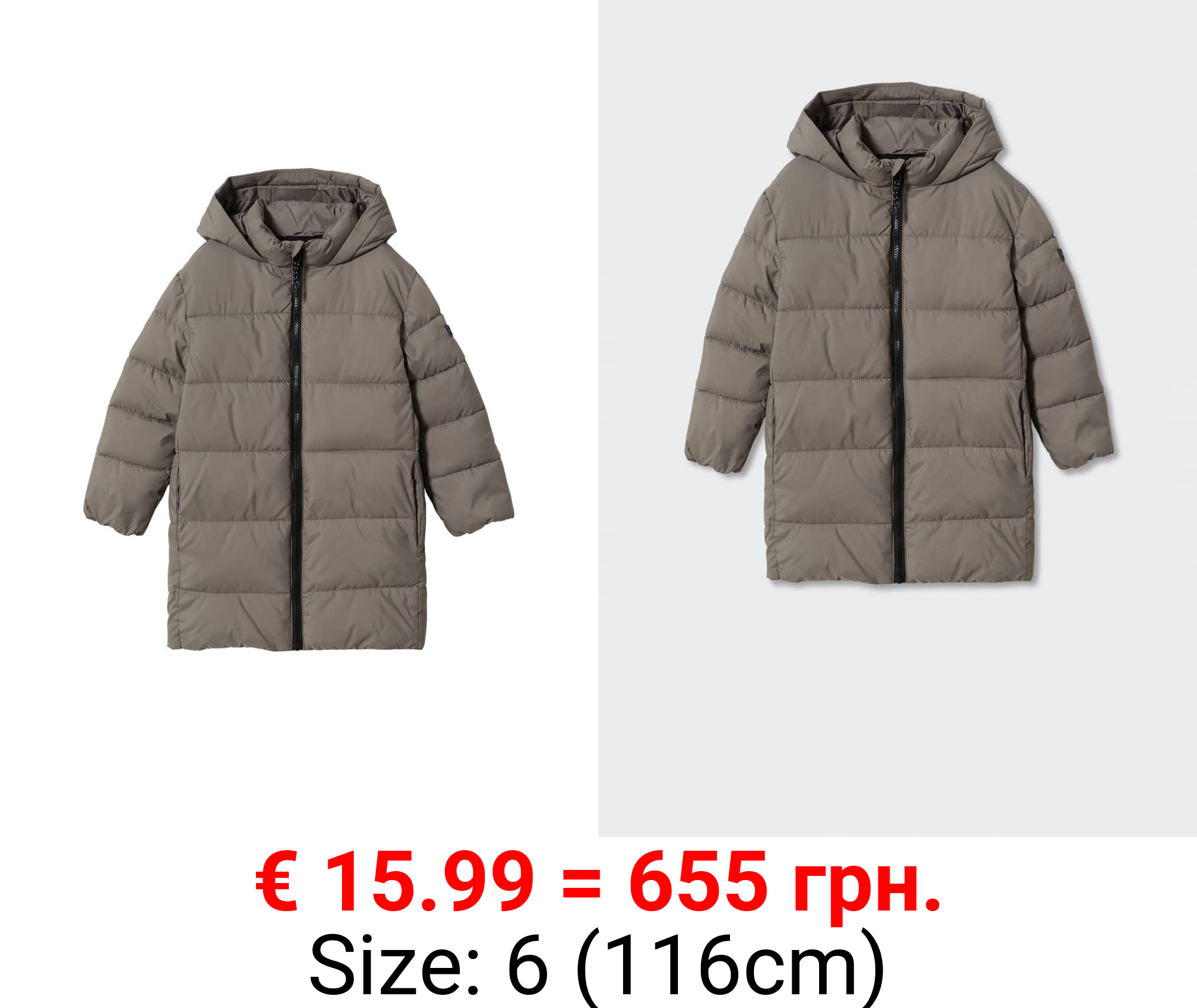 anorak largo acolchado