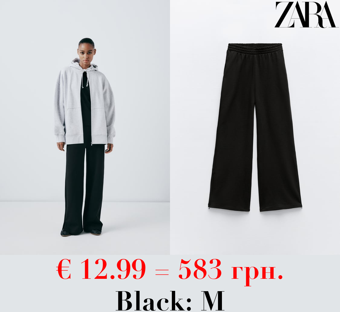 STRAIGHT-LEG INTERLOCK TROUSERS