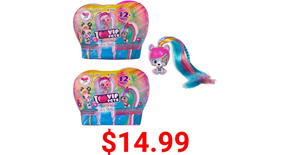 IMC Toys VIP Pets Mini Fans Color Boost S2 2-Pack - Includes 6+ Surprise Accessories| Kids Age 3+