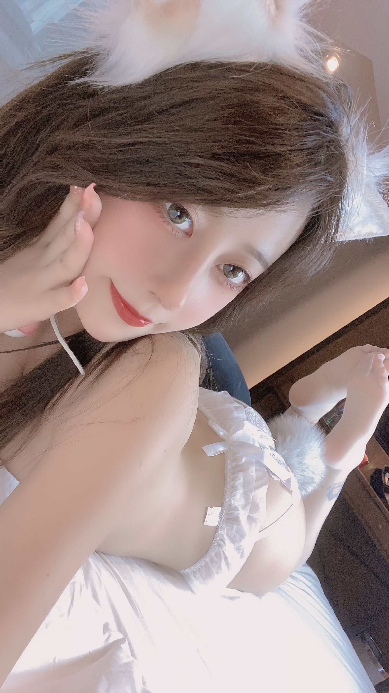奈汐酱nice 蕾丝白狐(57P3V360MB) 53