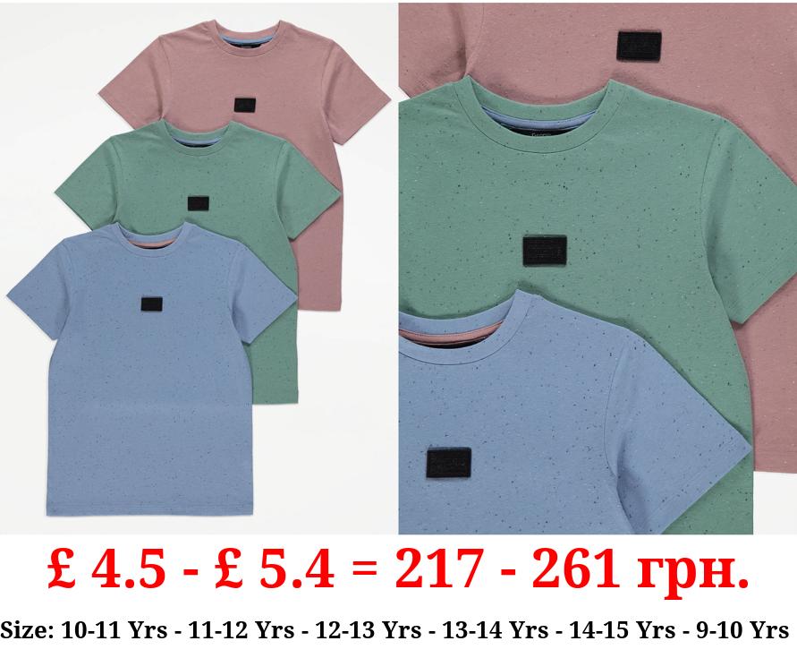 Pastel Flecked T-Shirts 3 Pack