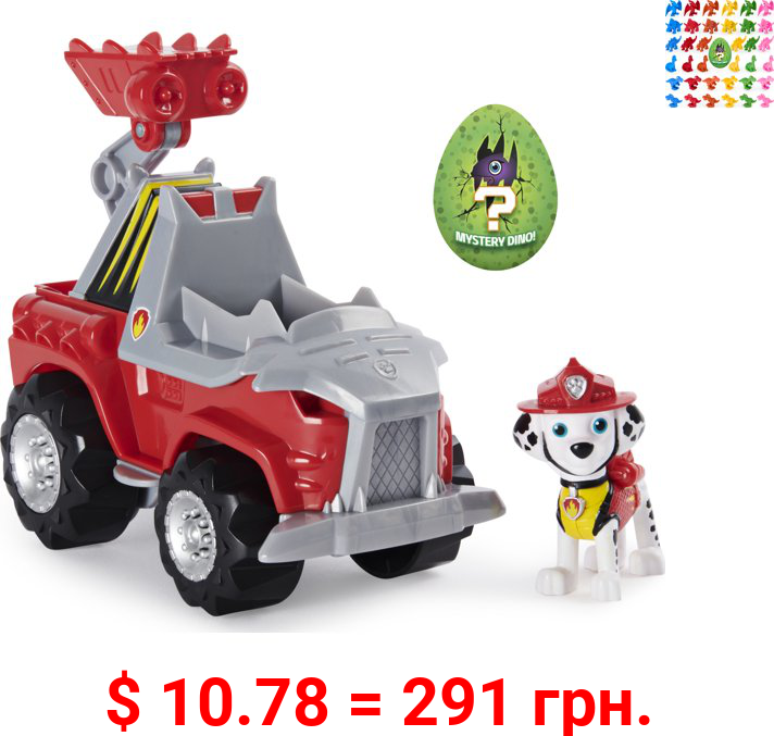PAW Patrol, Dino Rescue Marshall’s Deluxe Rev Up Vehicle with Mystery Dinosaur Figure