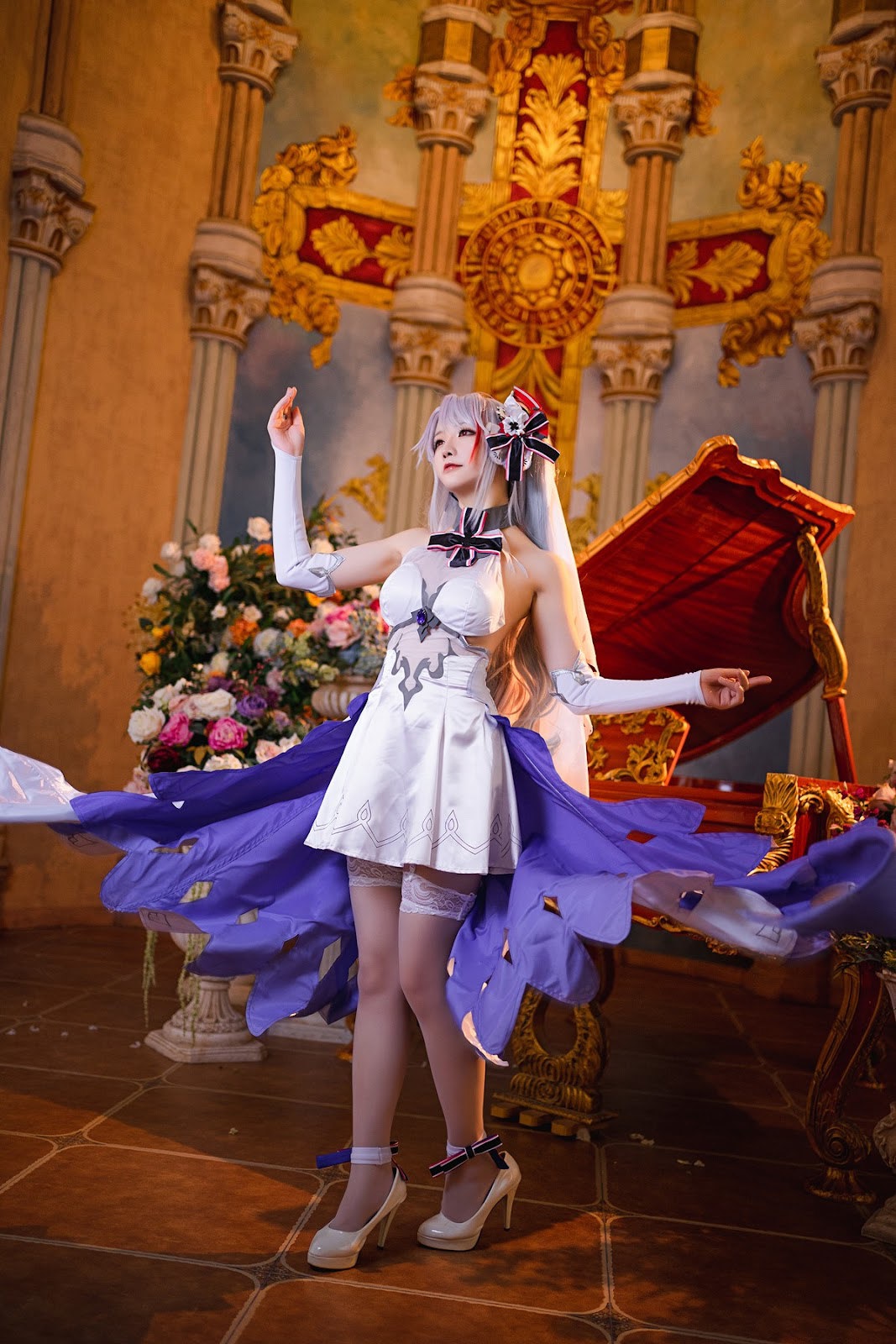 Cosplay 星之迟迟Hoshilily 秘密花园 欧根婚纱 11