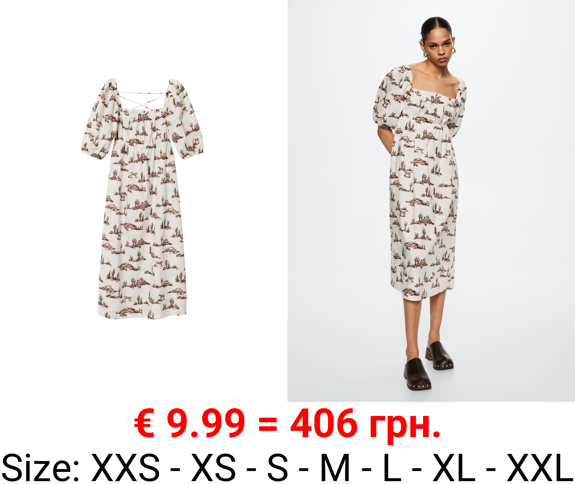 vestido algodón estampado