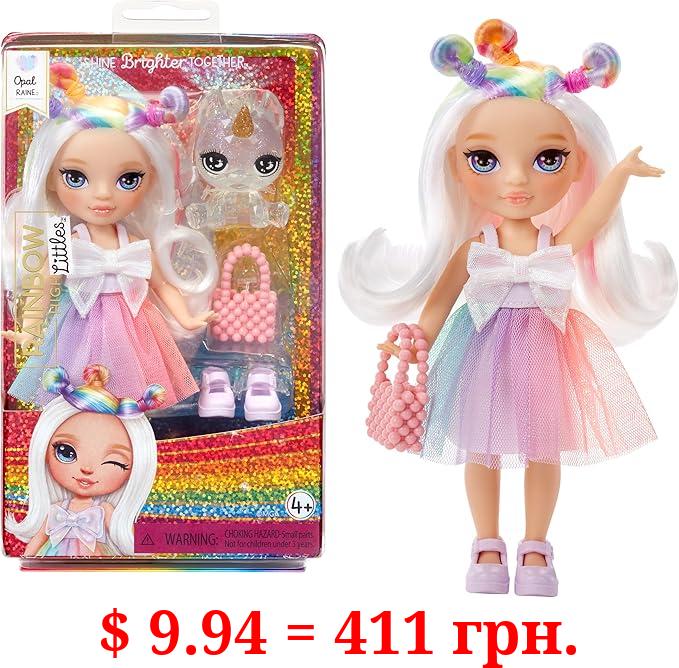 Rainbow High Littles – Opal Raine, Rainbow 5.5" Posable Small Doll with Purse, Magical Pet Unicorn, Girls Toy Gift, Kids Ages 4-12 Years