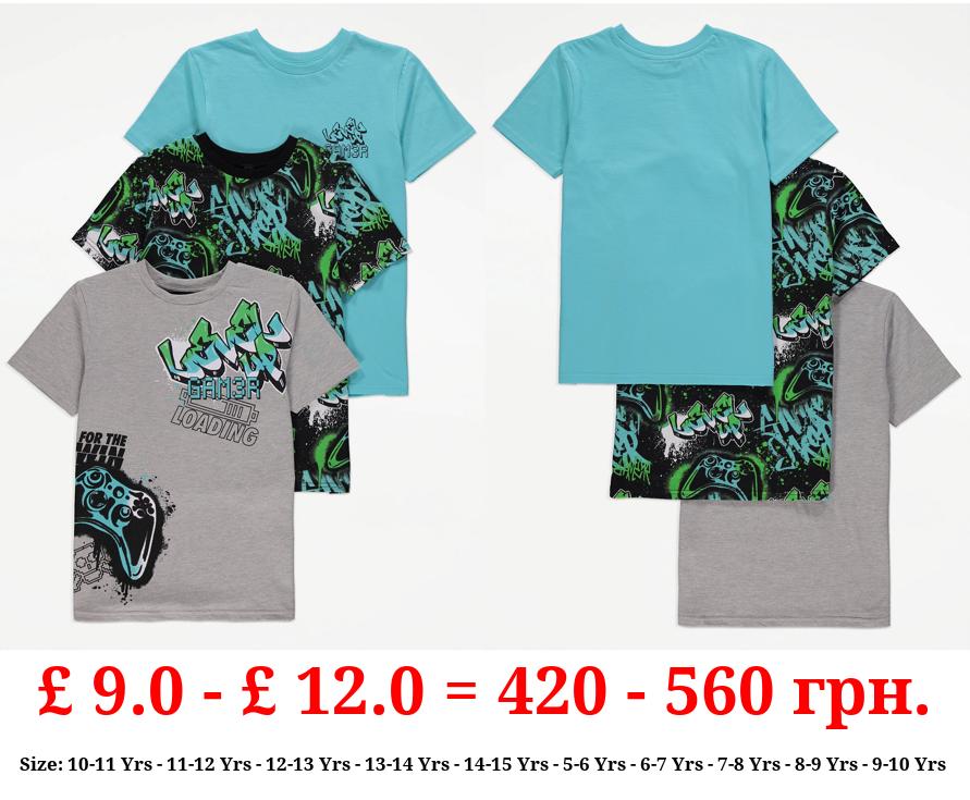 Gamer Graffiti T-Shirts 3 Pack