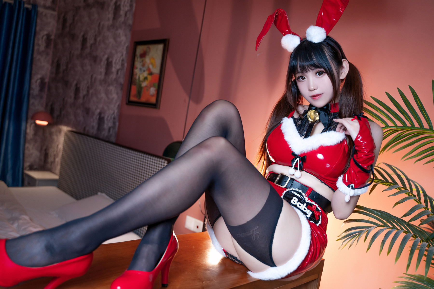 Cosplay miko酱ww 圣诞兔兔 22