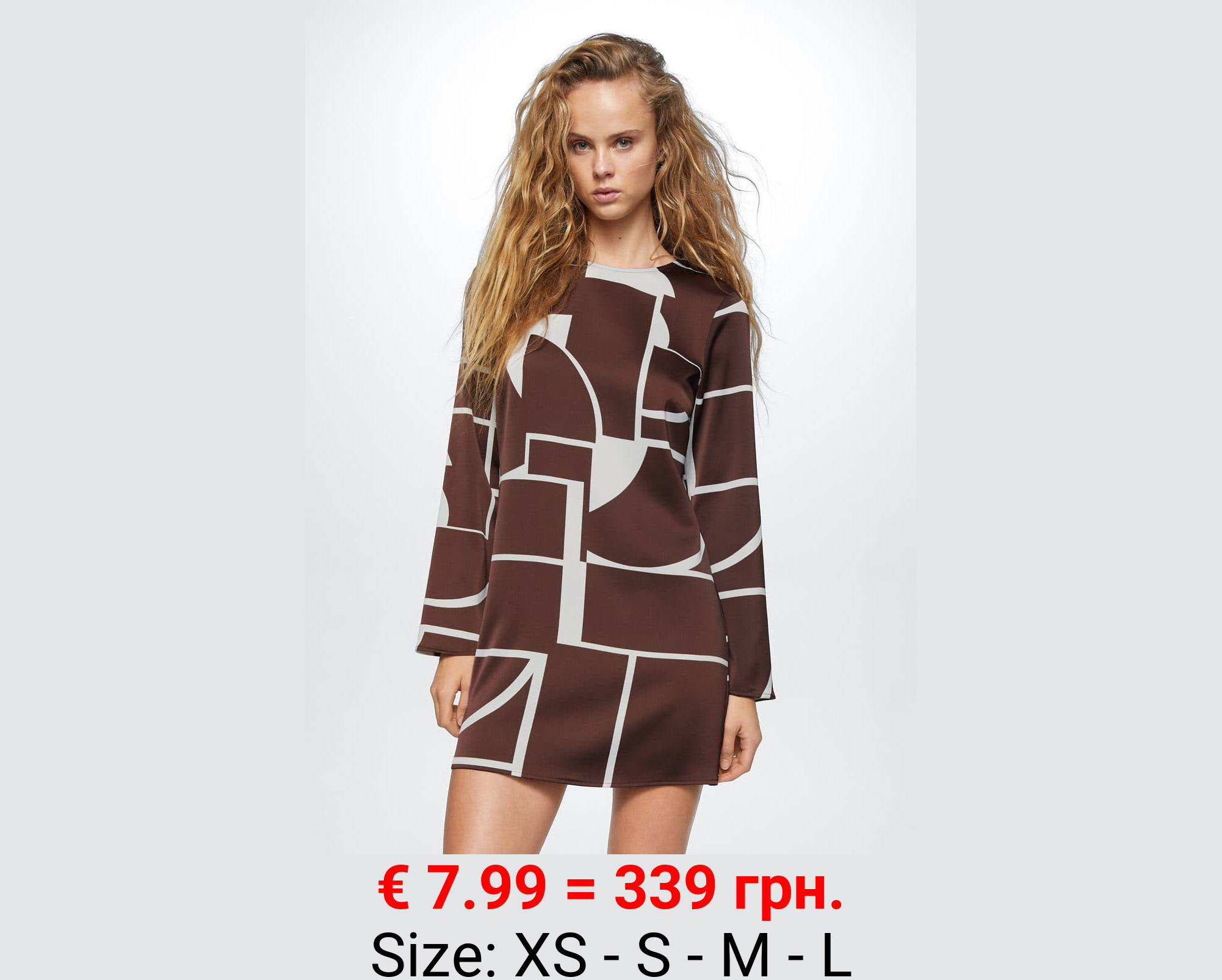 Vestido satinado estampado