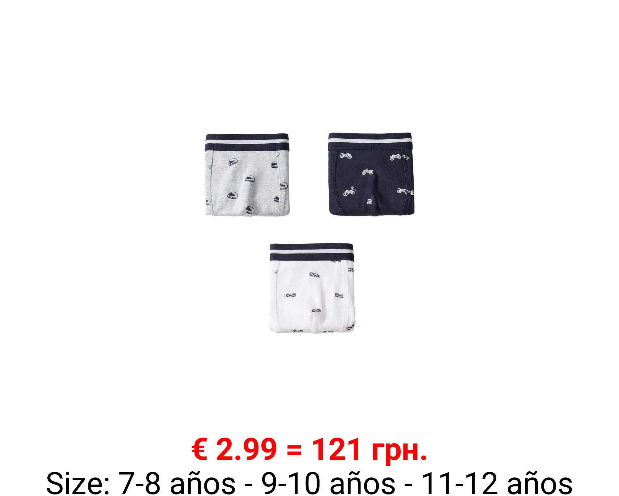 Pack 3 bóxers estampados