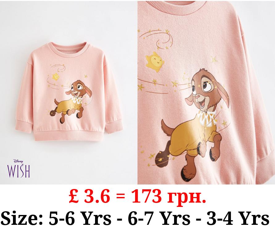Disney Wish Pink Graphic Sweatshirt