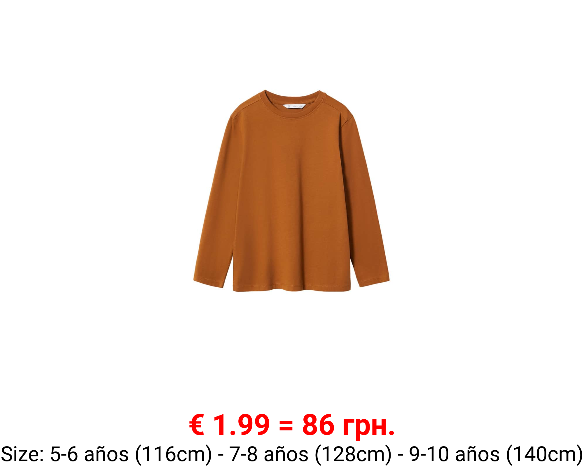 Camiseta algodón manga larga