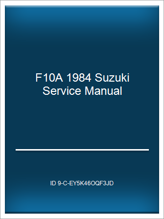 Suzuki f10a manual