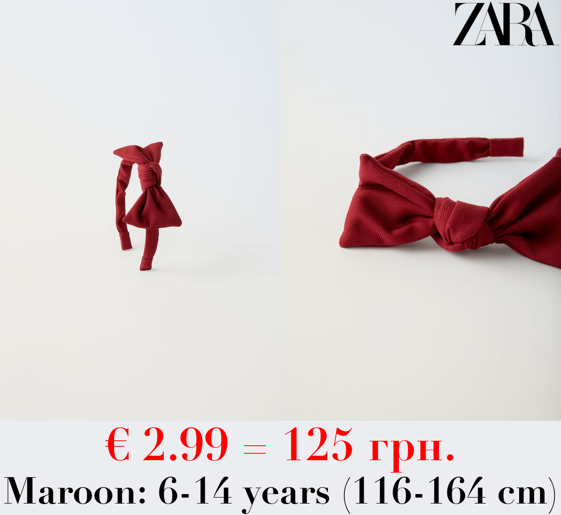 PIQUE HEADBAND WITH BOW