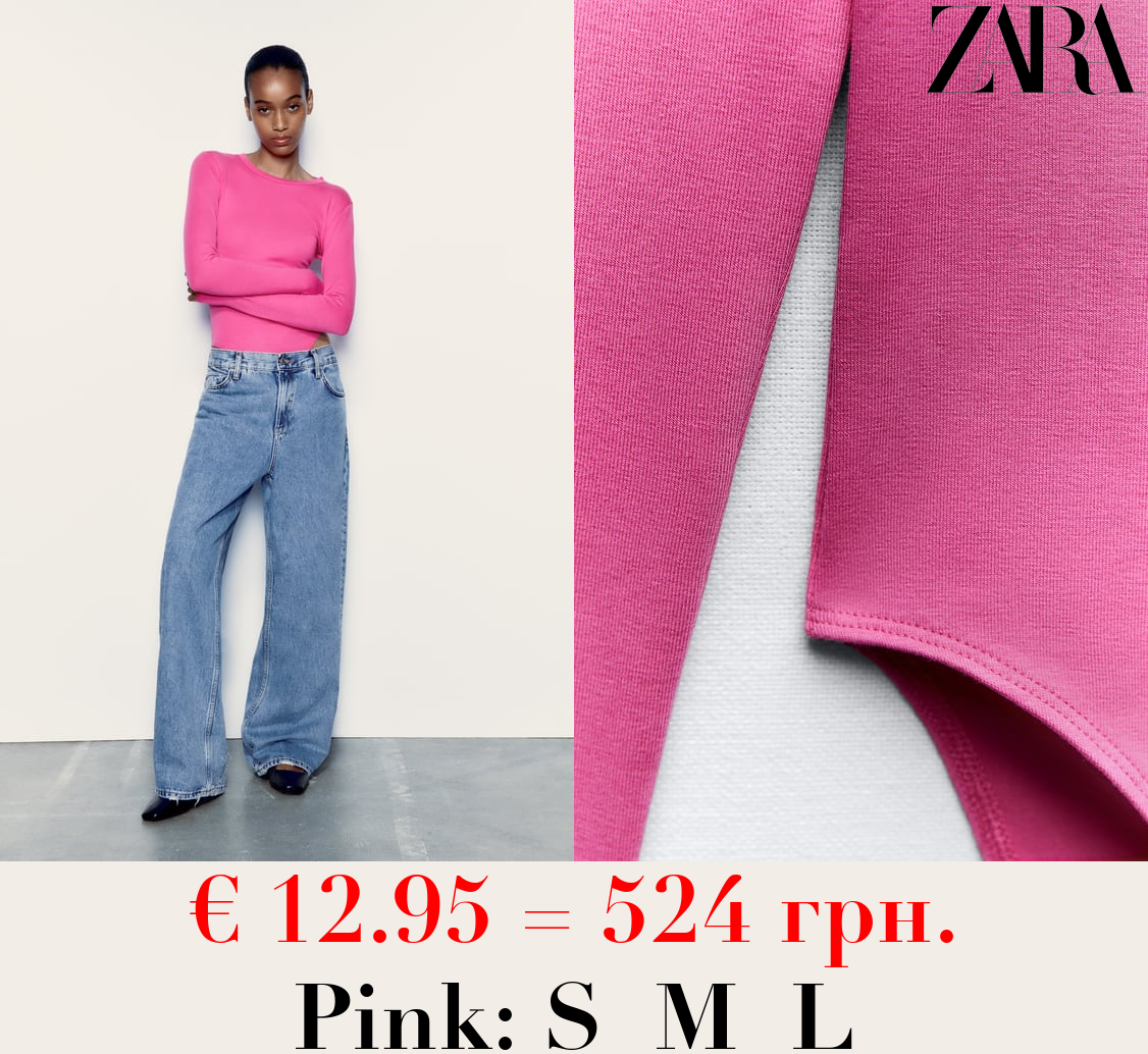 MODAL BODYSUIT WITH LONG SLEEVES