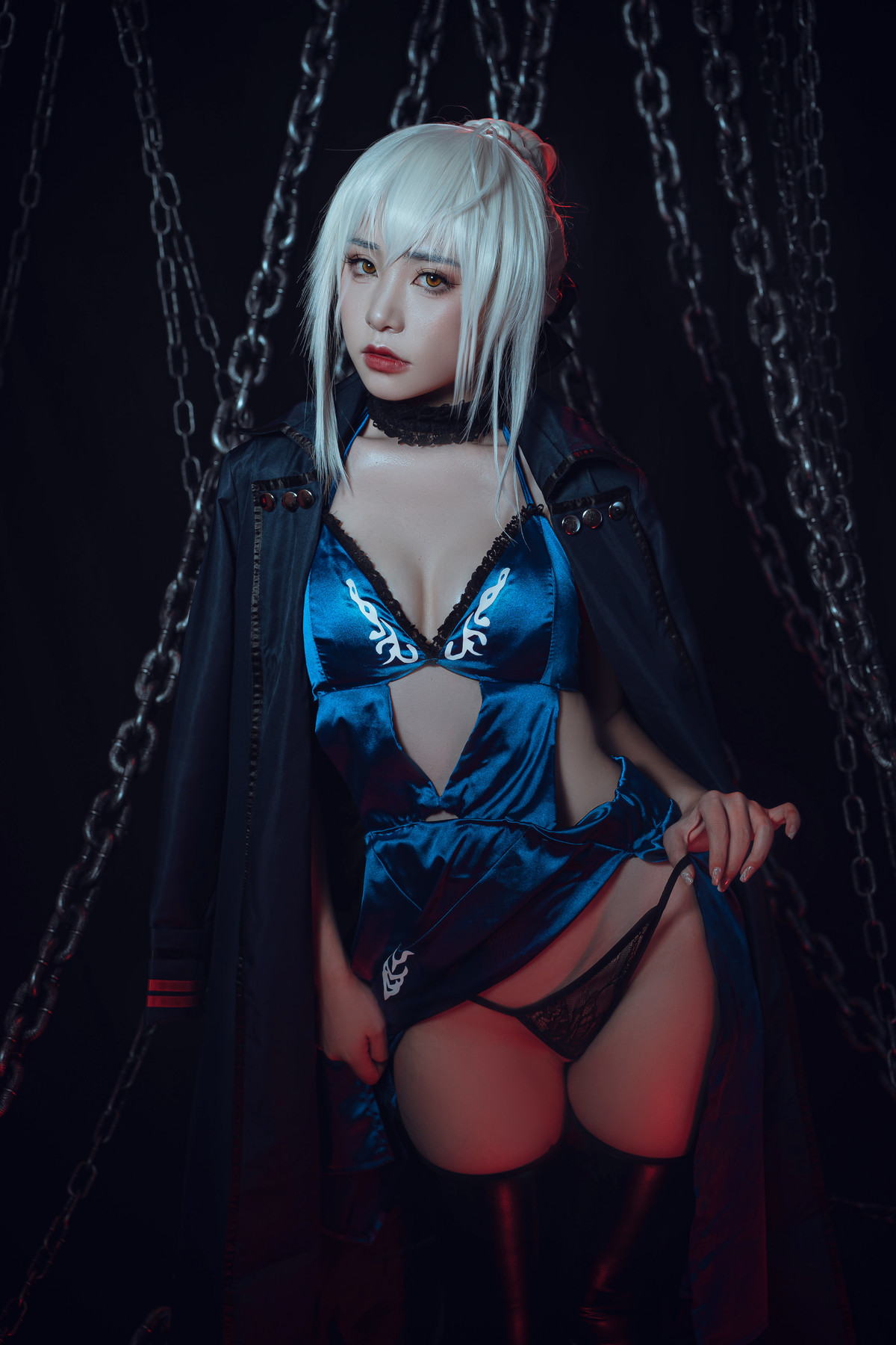 爆机少女喵小吉 Cosplay 黑呆 Saber Alter 7