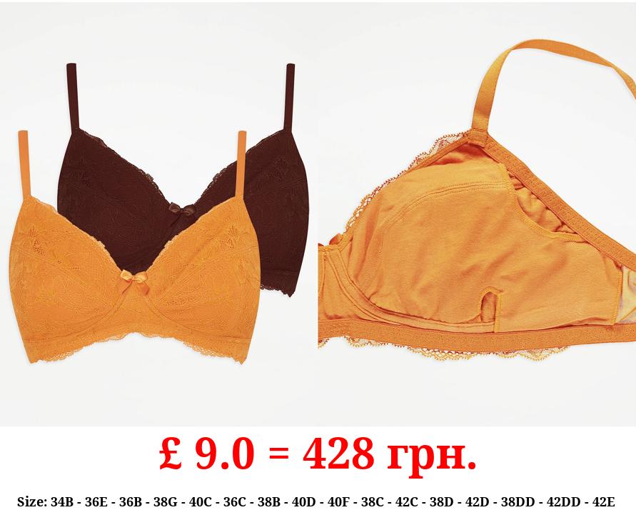 Lace Non-Padded Post Surgery Bras 2 Pack