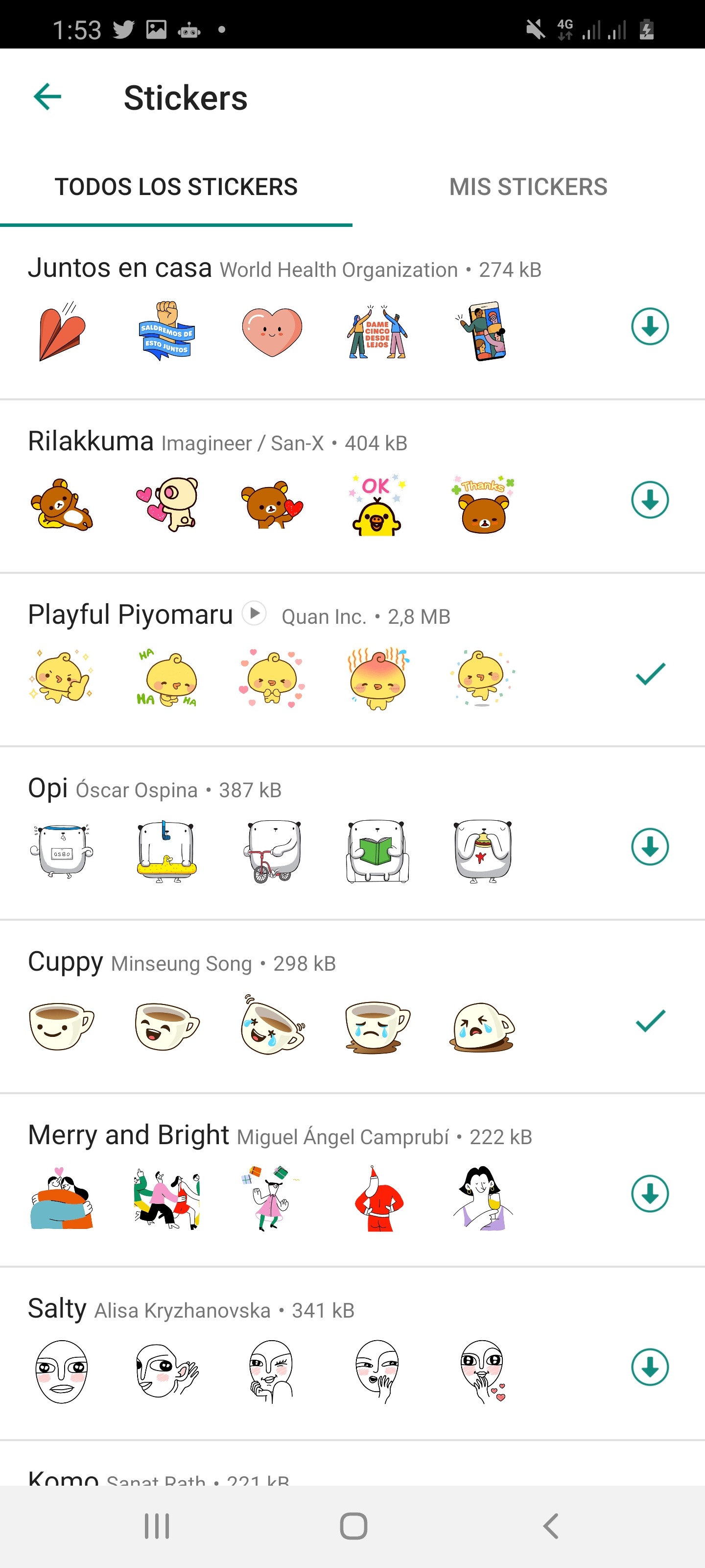 stickers animados de WhatsApp descargar 