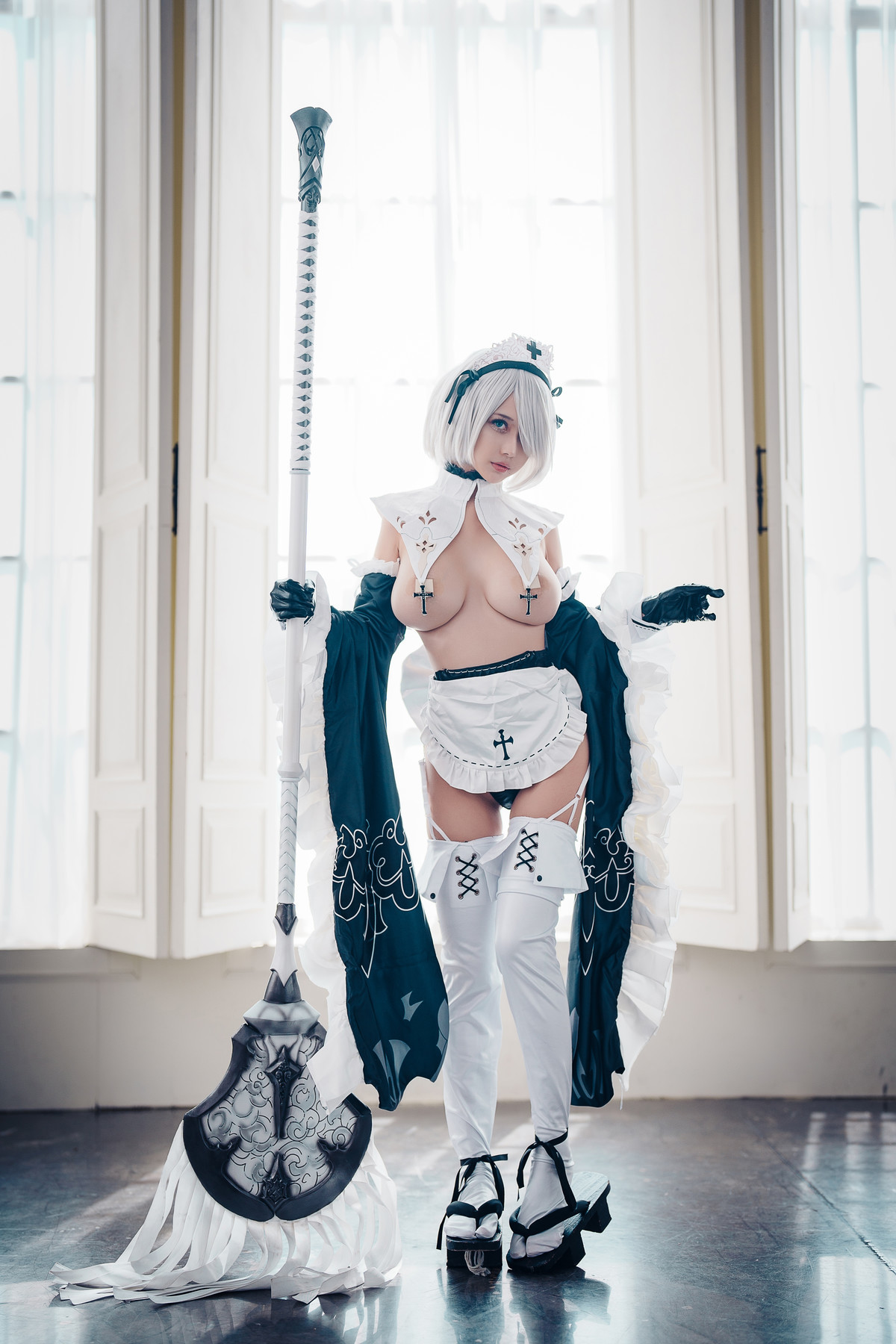 Cosplay 沖田凜花Rinka 2B Maid 1
