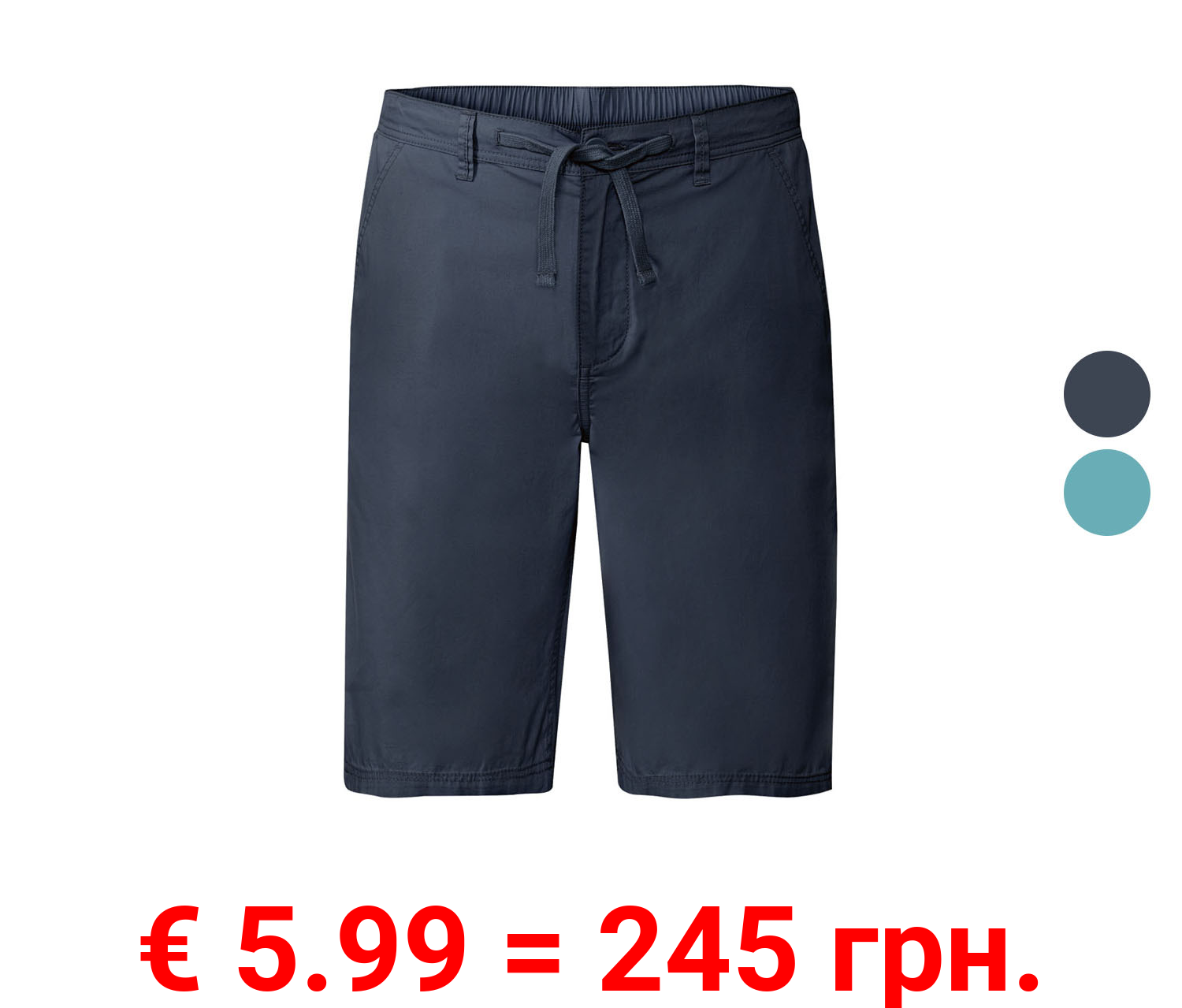 LIVERGY® Herren Shorts, mit teilelastischem Gummizugbund