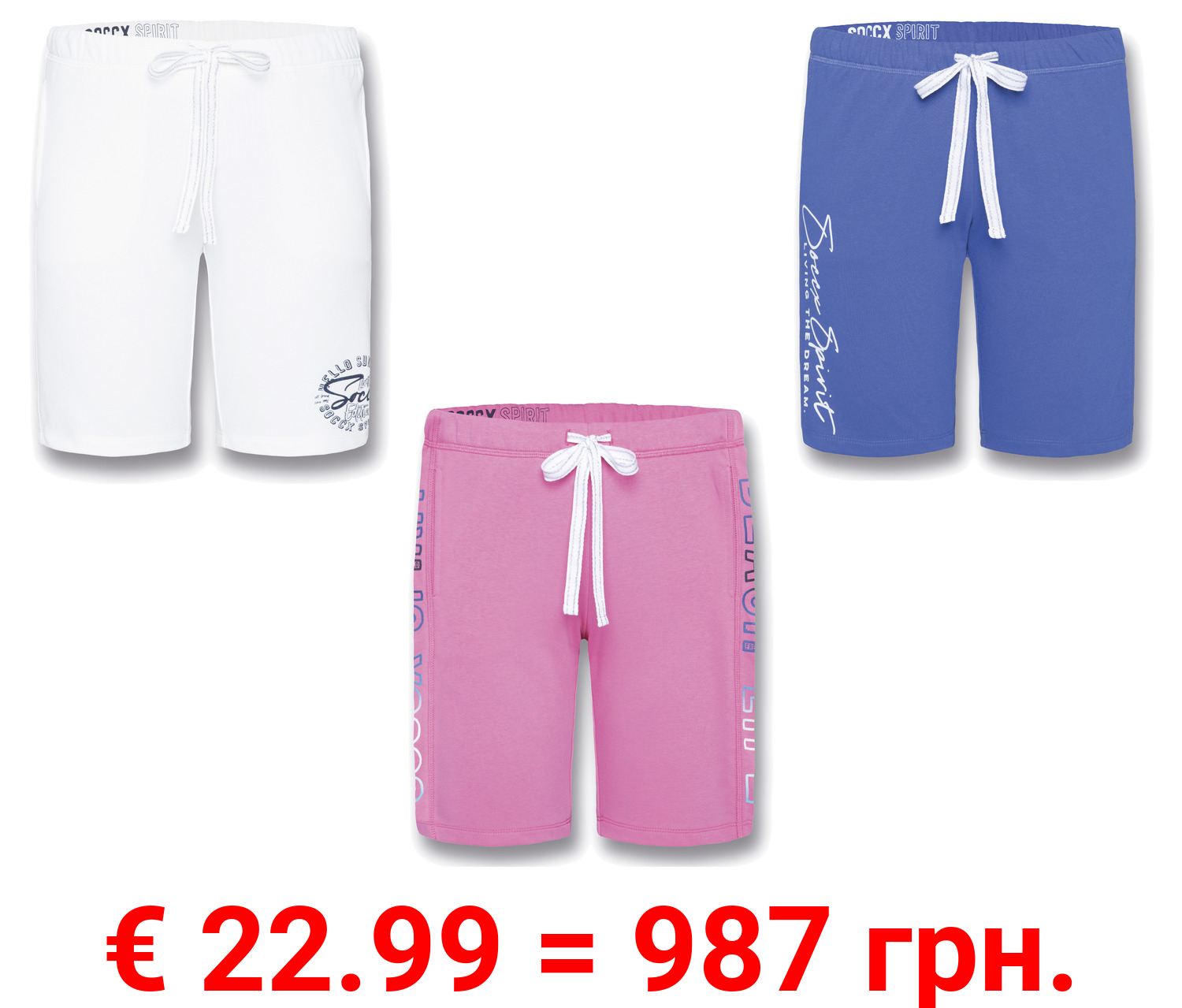Soccx Damen Sweatshorts mit Gummizugbund