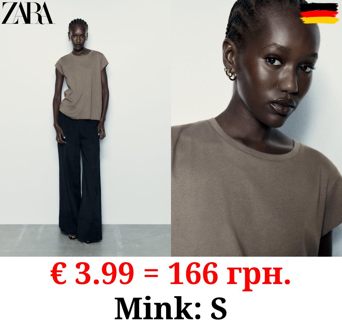 RIBBED LIGHTWEIGHT COTTON T-SHIRT