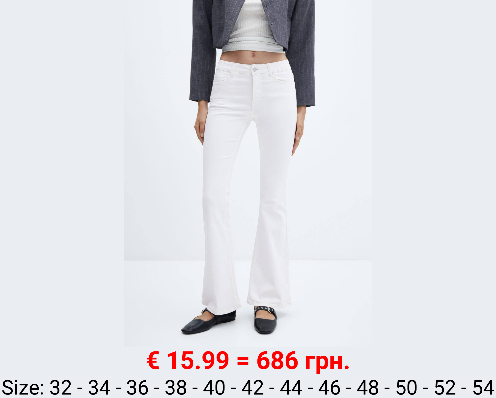 Jeans flare tiro medio