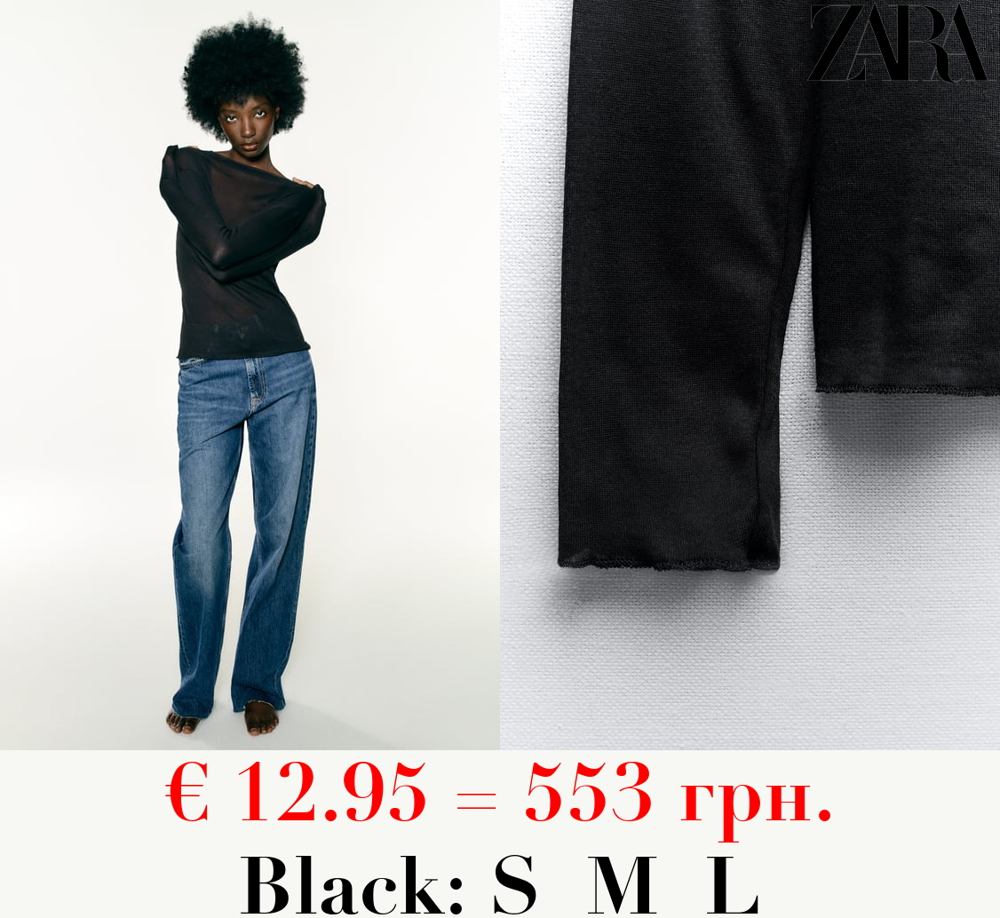 SEMI-SHEER CREPE COTTON TOP