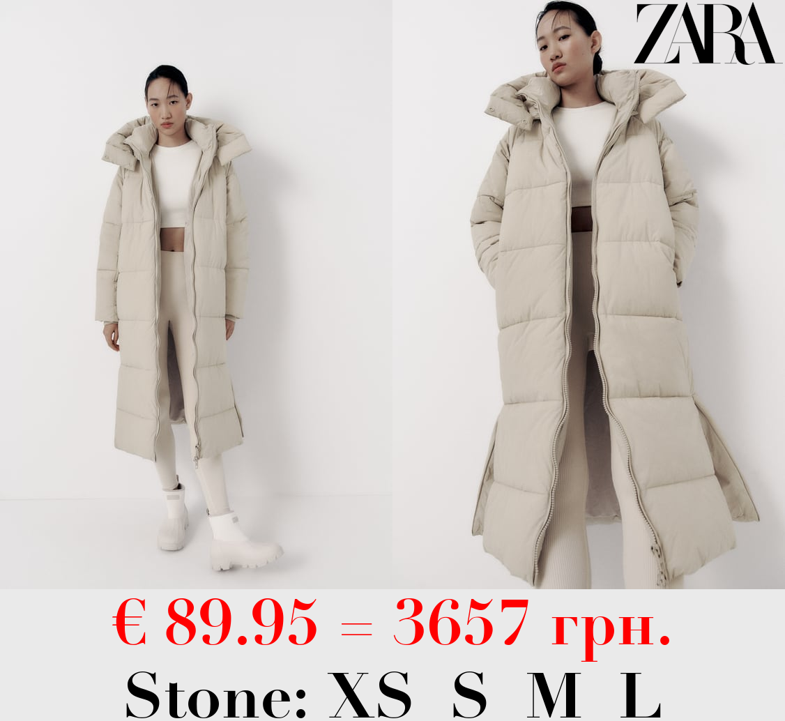 EXTRA-LONG PUFFER COAT