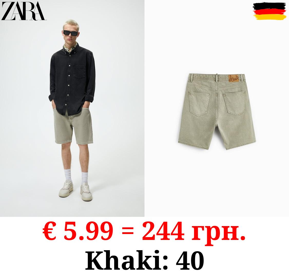 COLOURED DENIM BERMUDA SHORTS