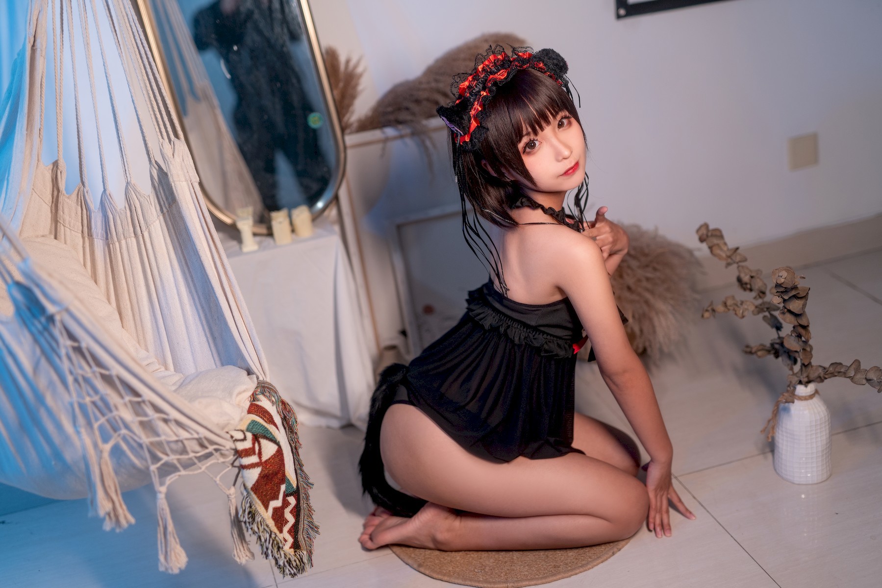 蠢沫沫 Cosplay 黑睡裙 Black Nightdress 3