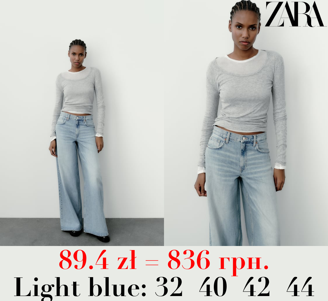 TRF MID-RISE PALAZZO JEANS