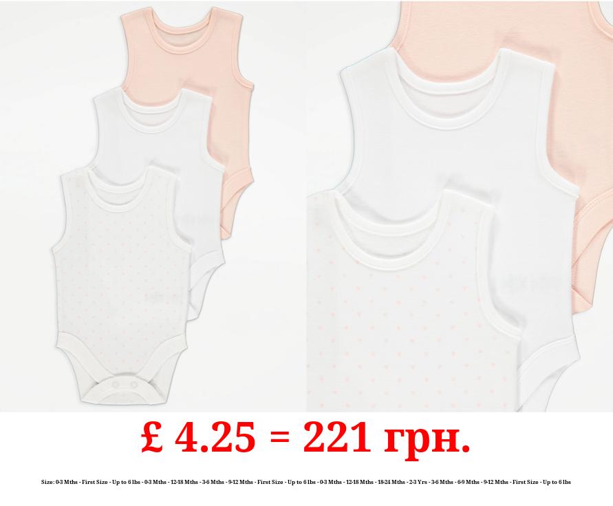 White Mini Heart Vests 3 Pack
