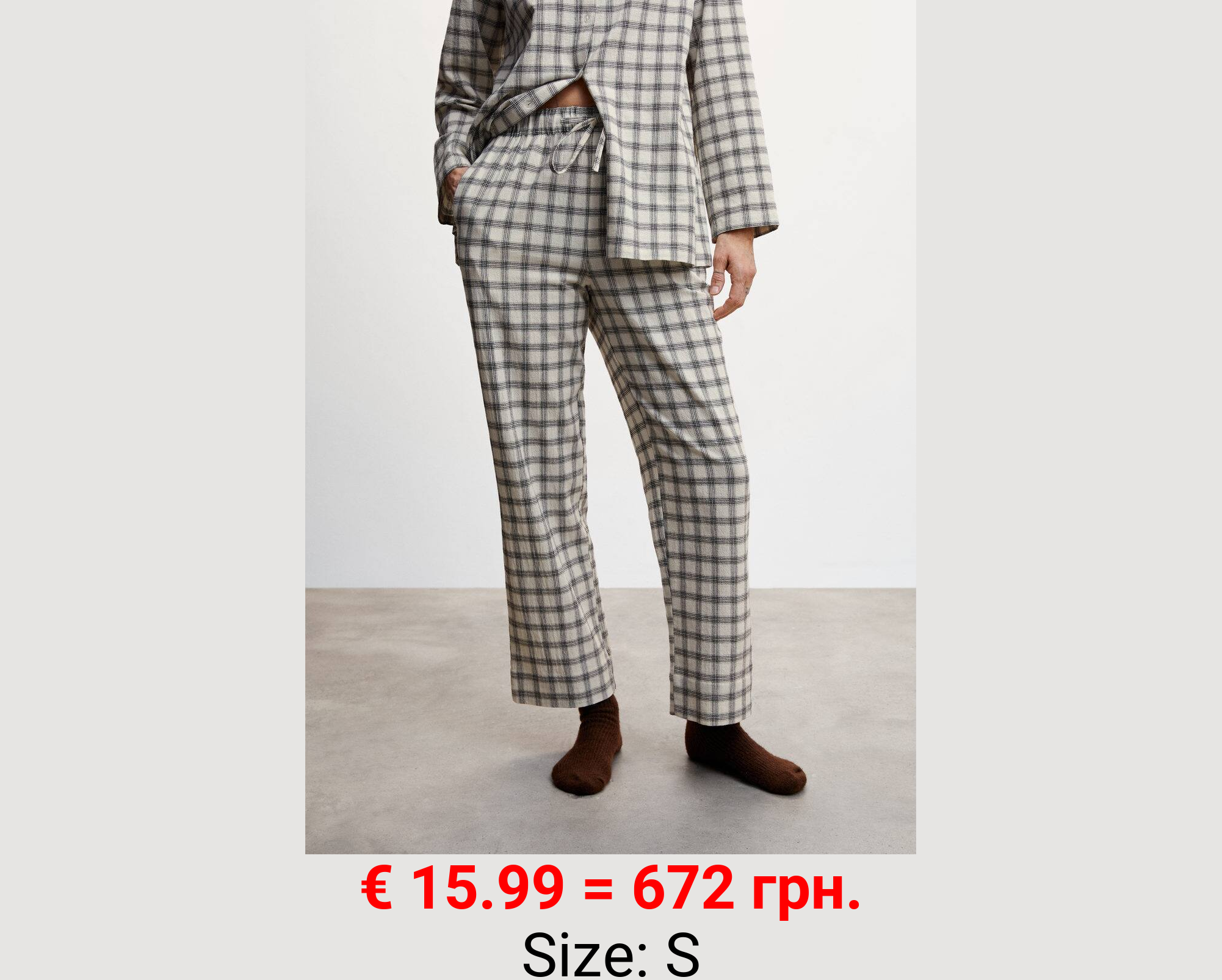 Pantalón pijama algodón franela