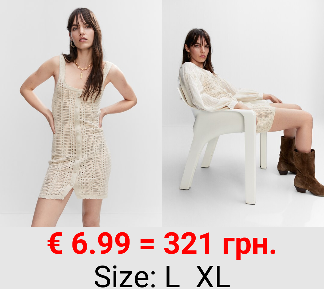 Vestido punto botones