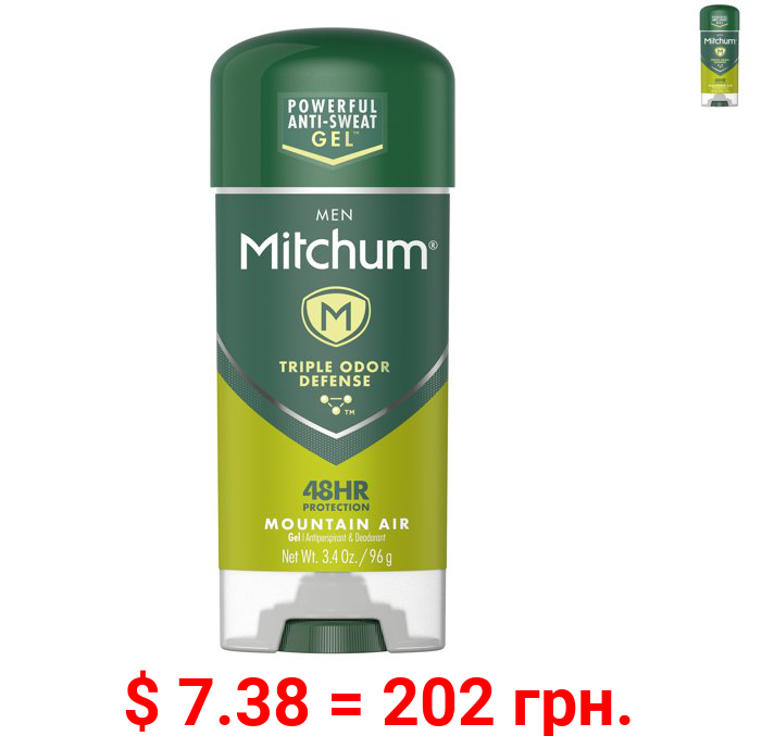 Mitchum Men Advance Control Mountain Air Gel Anti-Perspirant Deodorant, 3.4 oz