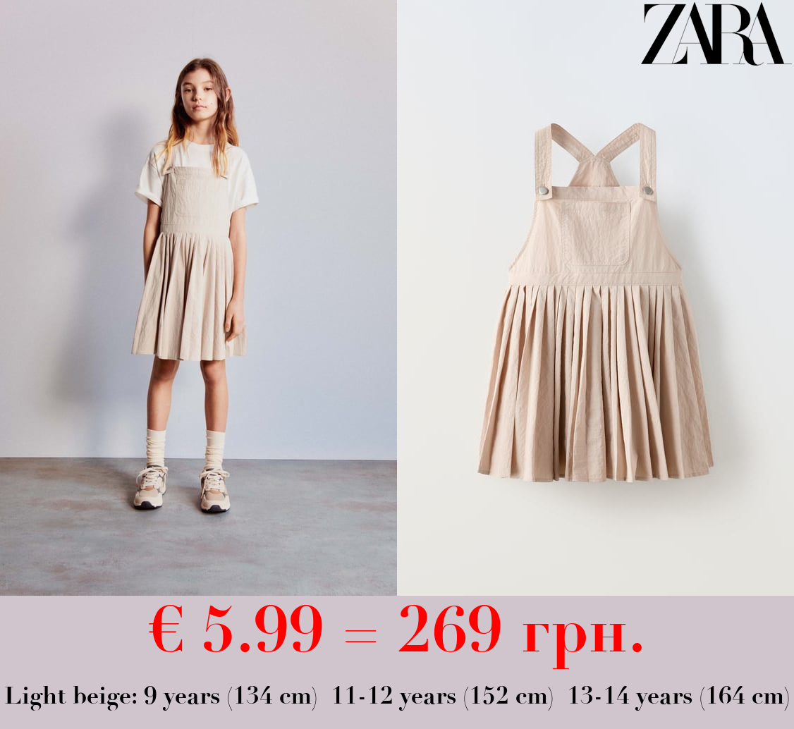 PLEATED PINAFORE DRESS