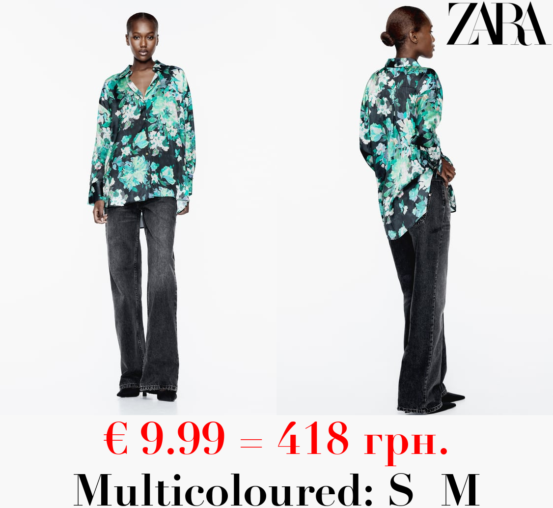 OVERSIZED FLORAL PRINT SHIRT