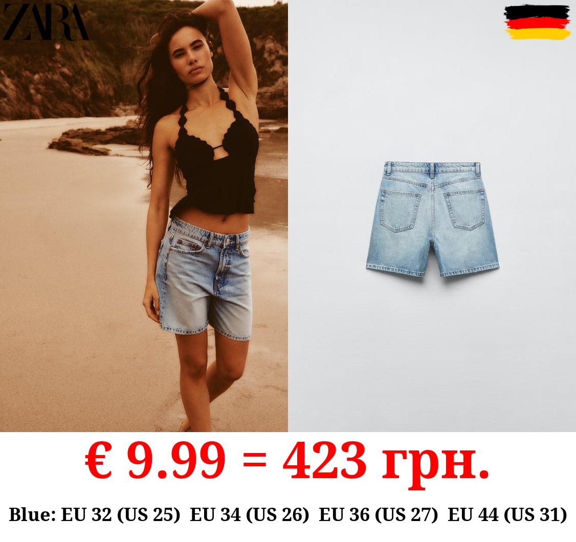 TRF REGULAR FIT MID-RISE BERMUDA SHORTS