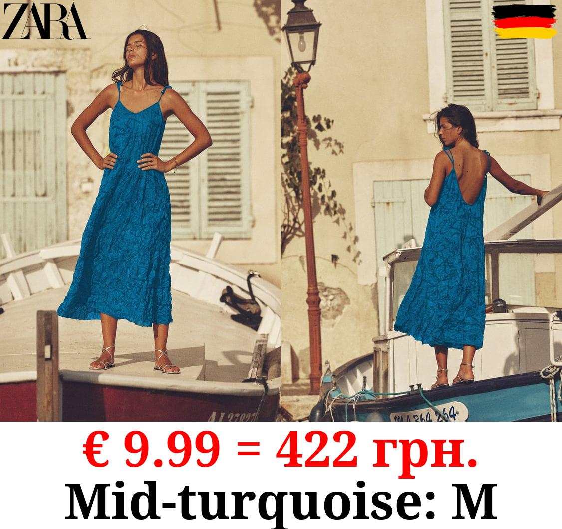 CREASED JACQUARD DRESS