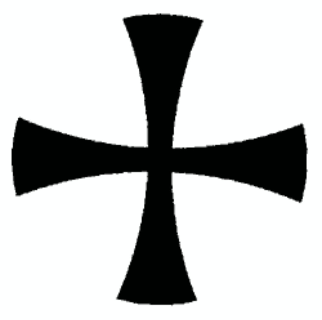 Равносторонний крест. Греческий равносторонний крест. Равносторонний крест знак. Крест с расширяющимися концами.