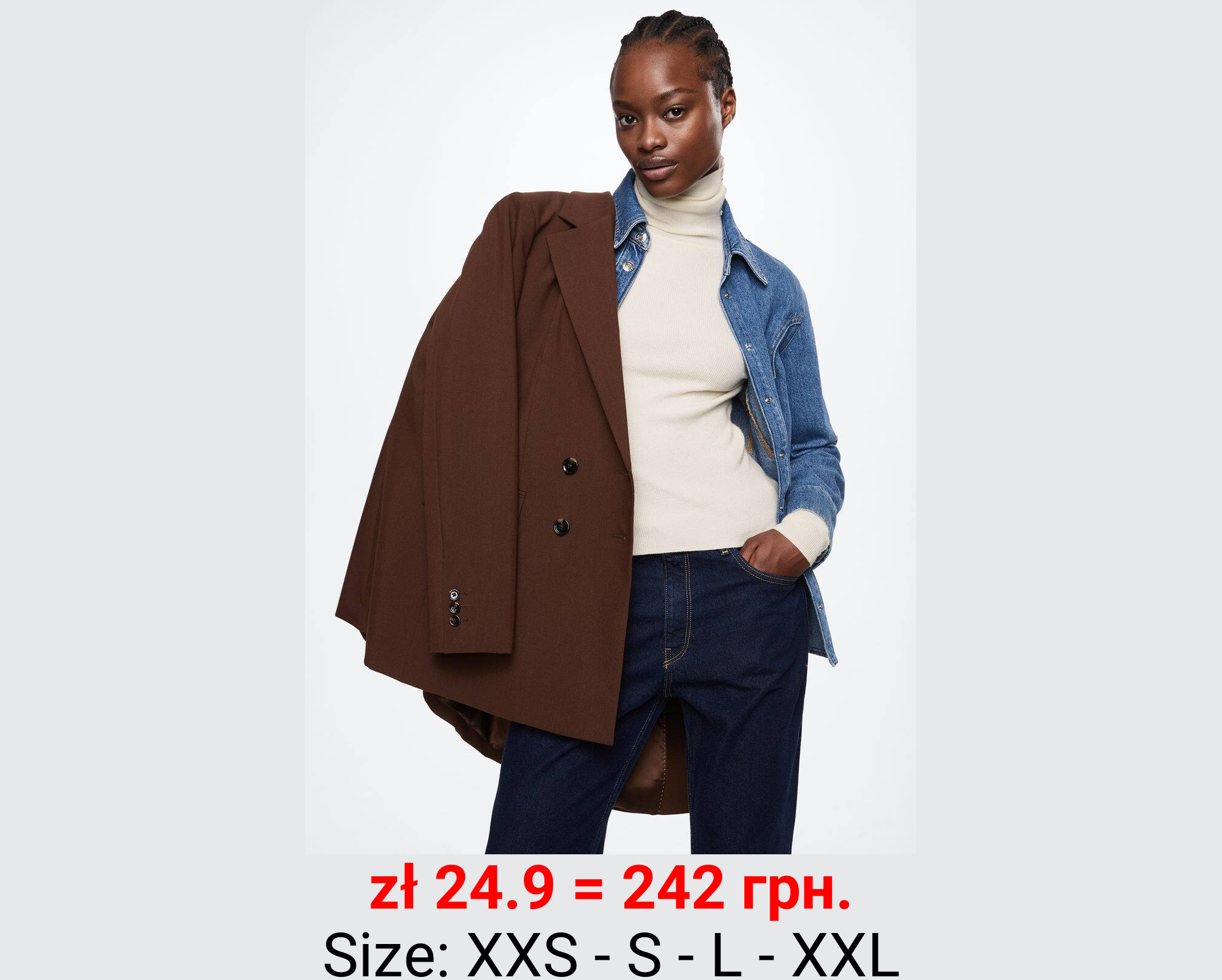 Jersey canalé cuello vuelto