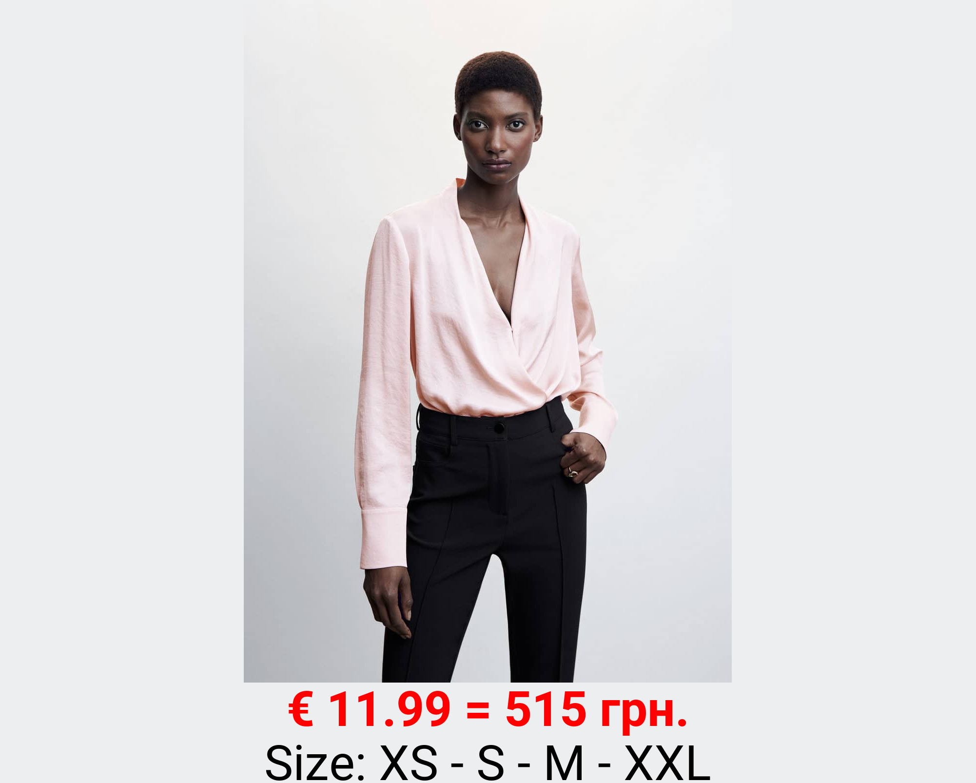 Blusa cruzada satinada