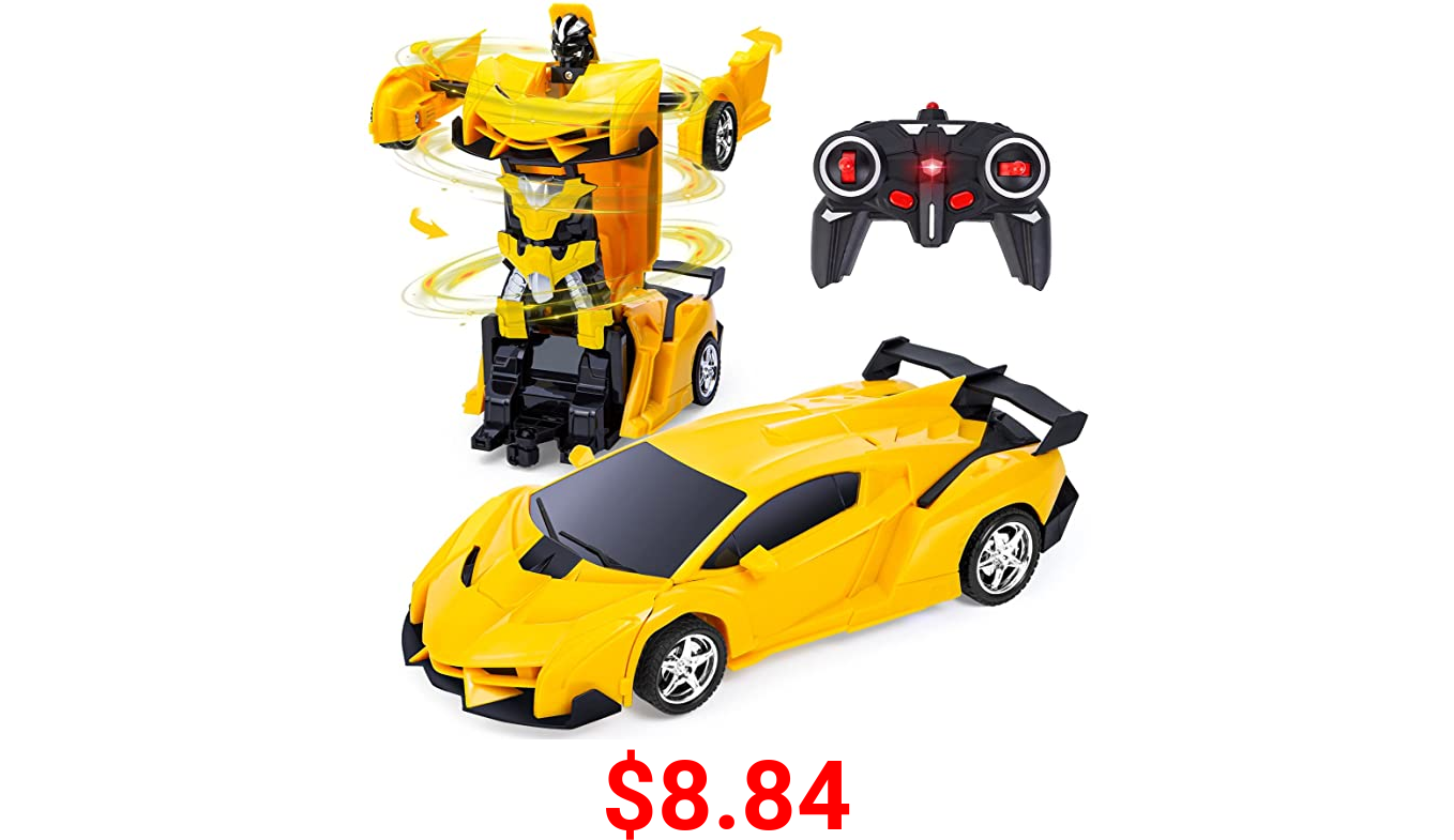 Subao Kids Remote Control Car Transforming Toy Hobby RC Cars for Boys Age 8-12 Deformation Vehicles Remote Control Race Car Robot for Girls Boys Christmas Birthday Gift