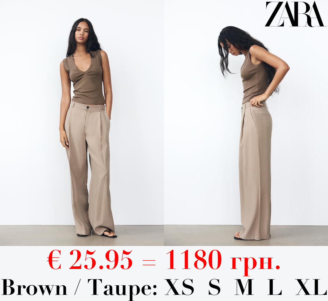 LOOSE-FITTING DARTED TROUSERS