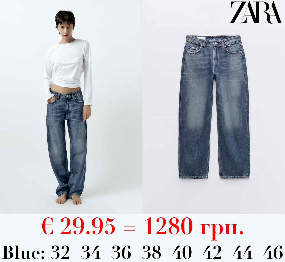 MID-RISE TAILORED BALLOON JEANS